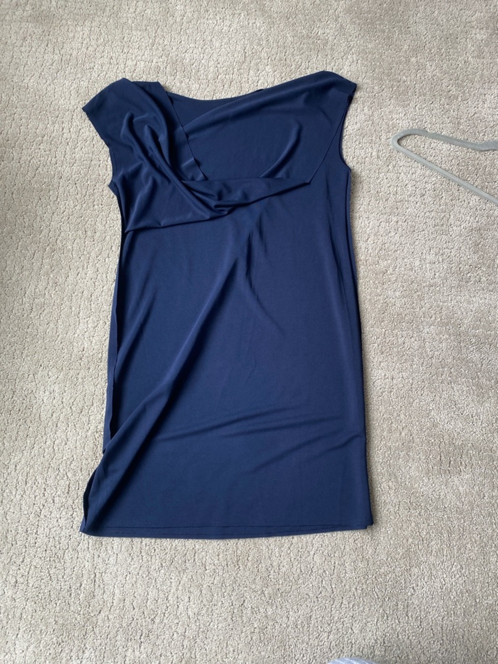 Modern Citizen One-Shoulder Navy Drape Dress
